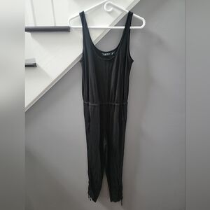 Lauren Ralph Lauren LRL Stretch Black Jumpsuit Sleeveless Pockets Women's Med